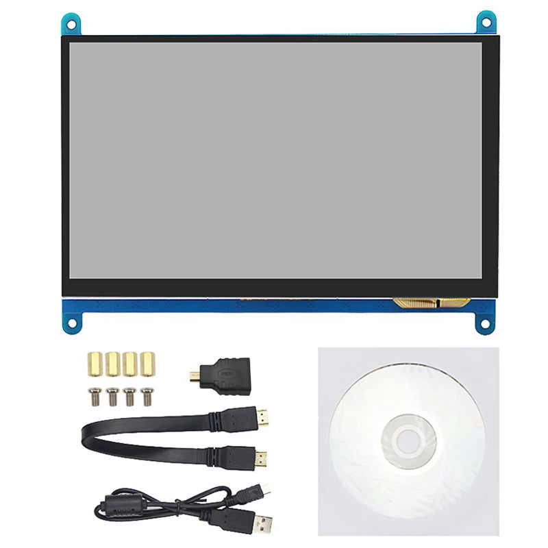 7-Zoll-Touchscreen Raspberry Pi 5 kapazitives HDMI-kompatibles TFT-LCD für Orange Pi 5 Plus 3B RPI 5 4B 3B+ PC Windows AIDA64