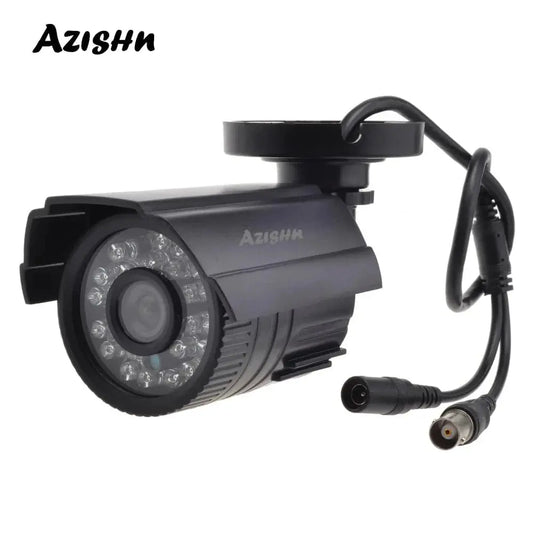 AZISHN CCTV Camera 800TVL/1000TVL  IR Cut Filter 24 Hour Day/Night Vision Video Outdoor Waterproof IR Bullet Surveillance Camera - Property & Safety Tradings