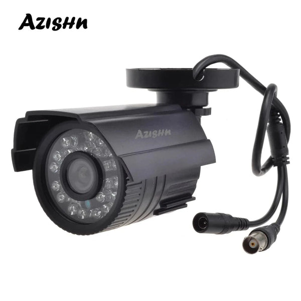 AZISHN CCTV Camera 800TVL/1000TVL  IR Cut Filter 24 Hour Day/Night Vision Video Outdoor Waterproof IR Bullet Surveillance Camera - PST PS Tradings