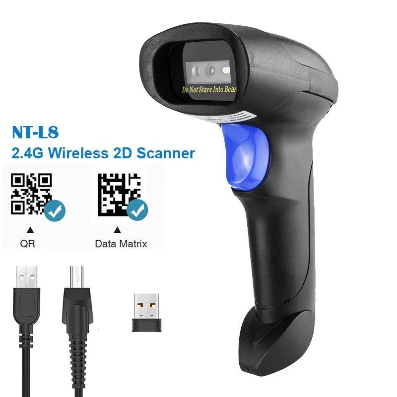 NETUM NT-1698W Handheld Wirelress Barcode Scanner AND NT-1228BL Bluetooth 1D/2D QR Bar Code Reader PDF417 for IOS Android IPAD - PST PS Tradings