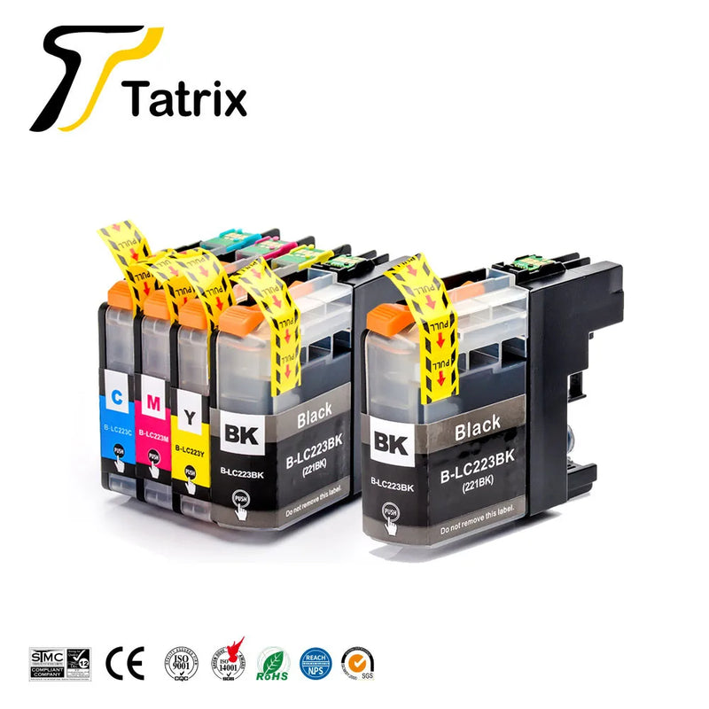 Tatrix With Chip  LC223 LC221 Compatible Ink Cartridge For Brother MFC-J4420DW/J4620DW/J4625DW/J480DW/J680DW/J880DW Printer - PST PS Tradings