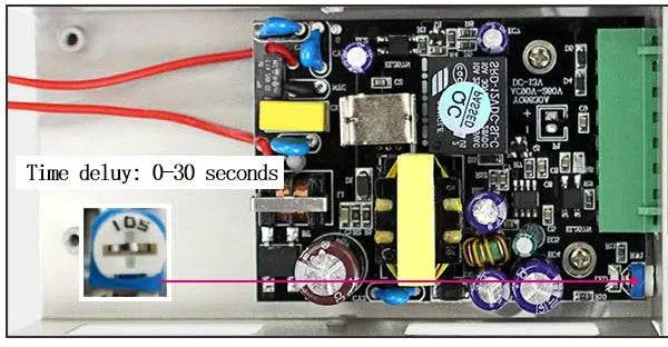 OBO HANDS 12VDC Access Control Power Supply Switch 3A/5A Time Delay Adjustable AC90V-260V Input NO/NC Output for 2 Electric Lock - PST PS Tradings