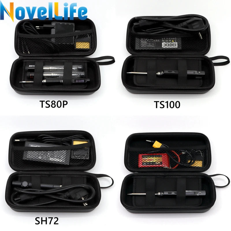 Portable Carry Case Small Zipper Tool Pouch Organizer Bag for TS100 TS101 TS80P SH72 Pine64 Pinecil Soldering Iron DT71 Tweezers