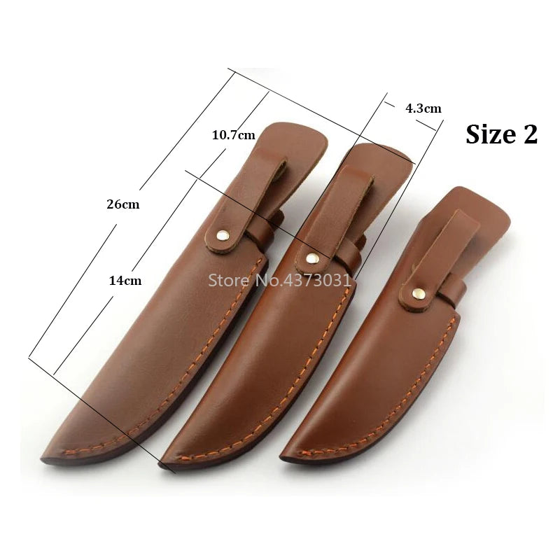 Top Quality Fixed Blade Straight Knife Holder Outdoor Tool Belt Loop Hunt Multi Holster Carry Sheath Leather Scabbard