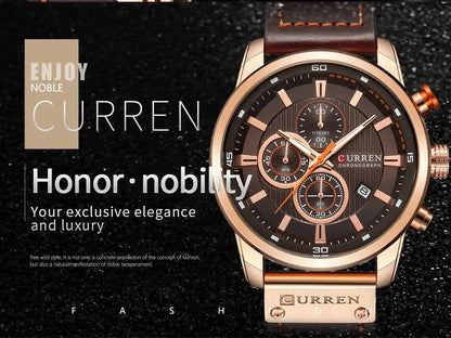 CURREN Fashion Date Quartz Men Watches Top Brand Luxury Male Clock Chronograph Sport Mens Wrist Watch Hodinky Relogio Masculino - Property & Safety Tradings