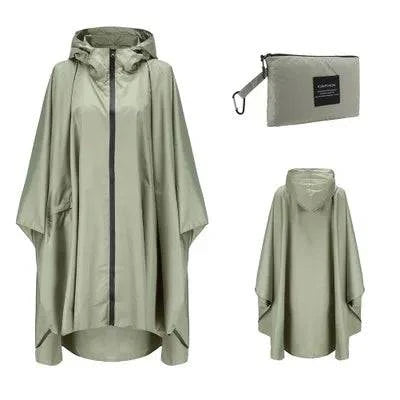 Women Men Poncho Raincoat Waterproof Tent Cover Wear Outdoors Hiking Biker Rain Coat Jacket Zip Cloak Capa De Chuva - Property & Safety Tradings