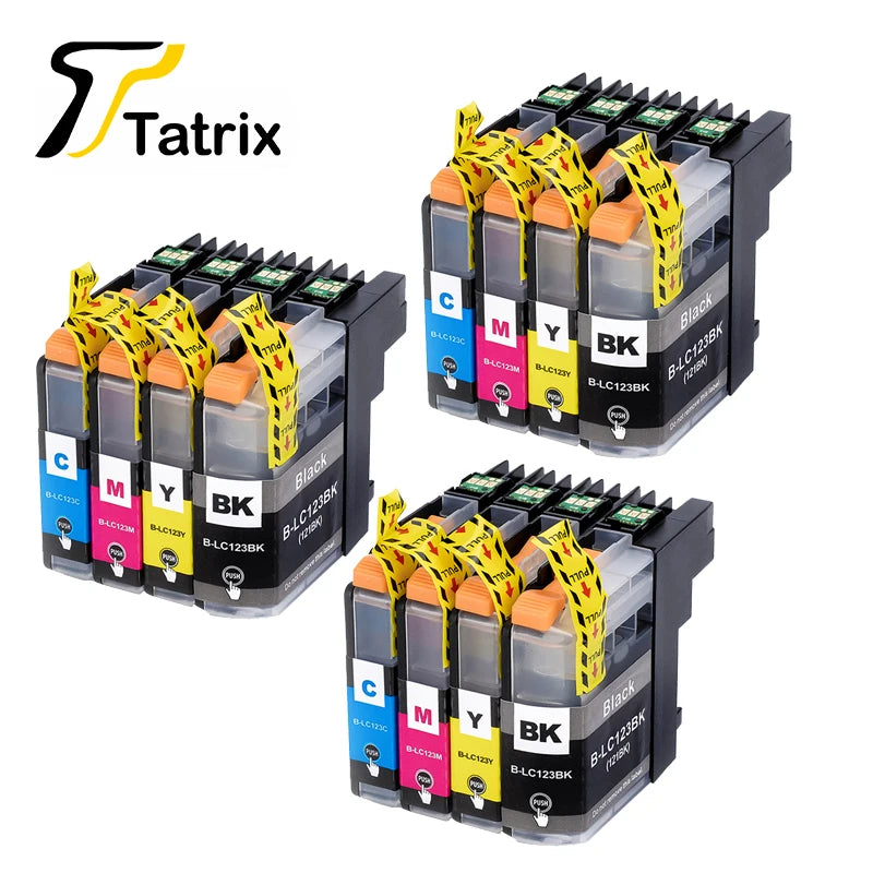 For Brother LC123 Ink Cartridge Compatible For MFC-J4510DW MFC-J4610DW Printer Ink Cartridge LC121 MFC-J4410DW MFC-J4710DW - PST PS Tradings