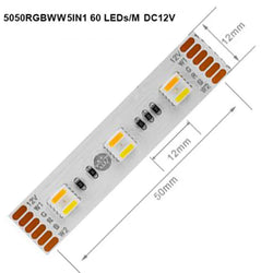 5m 5050 RGBW Led Lights 4pin RGB Led Strip 5pin 4in1 RGBWW RGBCW Led Strip Light 6pin 5in1 RGBCCT Light Strip 12V 24V Waterproof