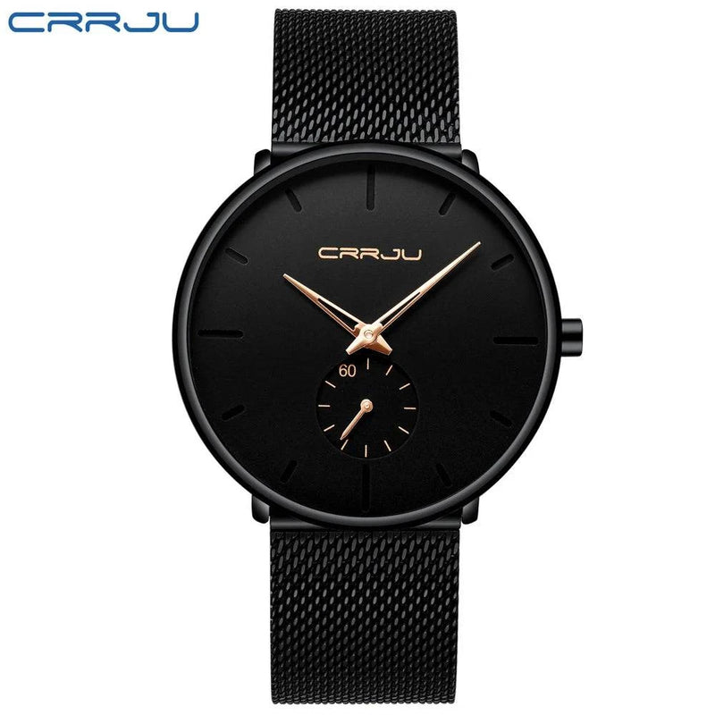 CRRJU Fashion Mens Watches Top Brand Luxury Quartz Watch Men Casual Slim Mesh Steel Waterproof Sport Watch Relogio Masculino - PST PS Tradings