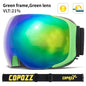 COPOZZ Magnetic Ski Goggles with Quick-Change Lens and Case Set 100% UV400 Protection Anti-fog Snowboard Goggles for Men & Women - Property & Safety Tradings