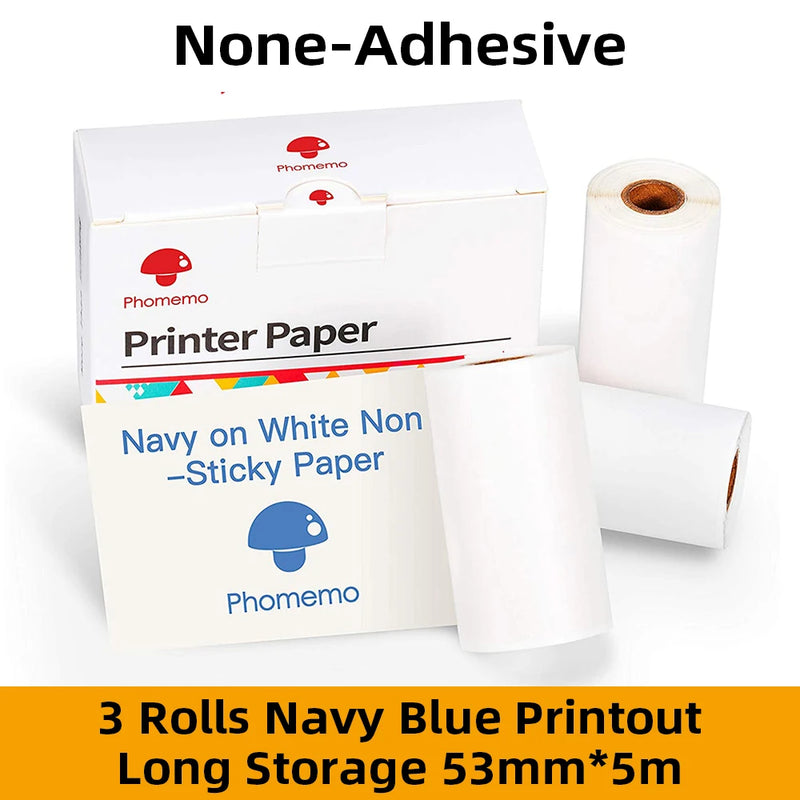 Phomemo Thermal Paper Printable Self-adhesive Sticker Paper Roll for Phomemo M02/M02S/M02 Pro Printer Label Printing Paper - PST PS Tradings