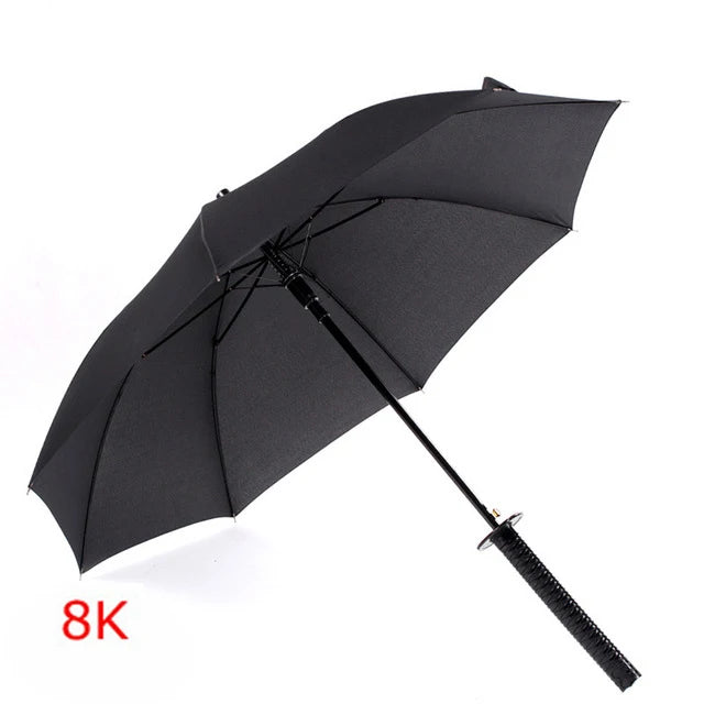 Creative Long Handle Large Windproof Samurai Sword Umbrella Japanese Ninja-like Sun Rain Straight Umbrellas Automatic Open - Property & Safety Tradings