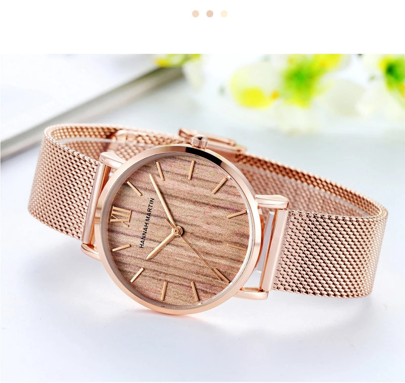 Drop Shipping A++++ Quality Stainless Steel Band Japan Quartz Movement Waterproof Women Full Rose Gold Ladies Luxury Wrist Watch - Property & Safety Tradings