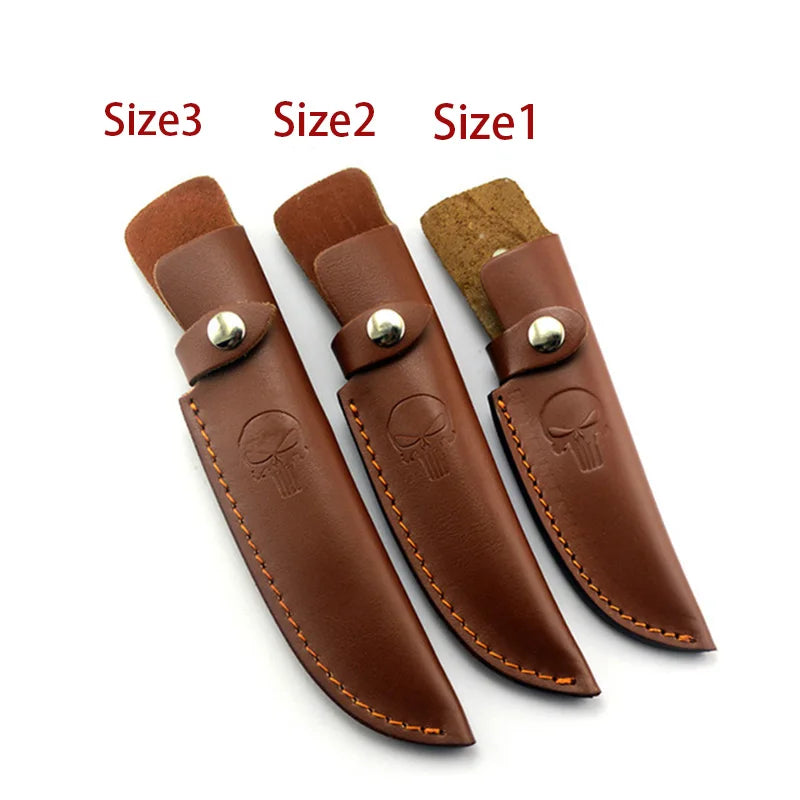 Top Quality Fixed Blade Straight Knife Holder Outdoor Tool Belt Loop Hunt Multi Holster Carry Sheath Leather Scabbard