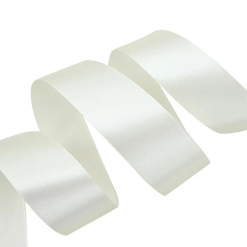 Ivory Satin Ribbon Wholesale Gift Wrapping Christmas ribbons - PST PS Tradings