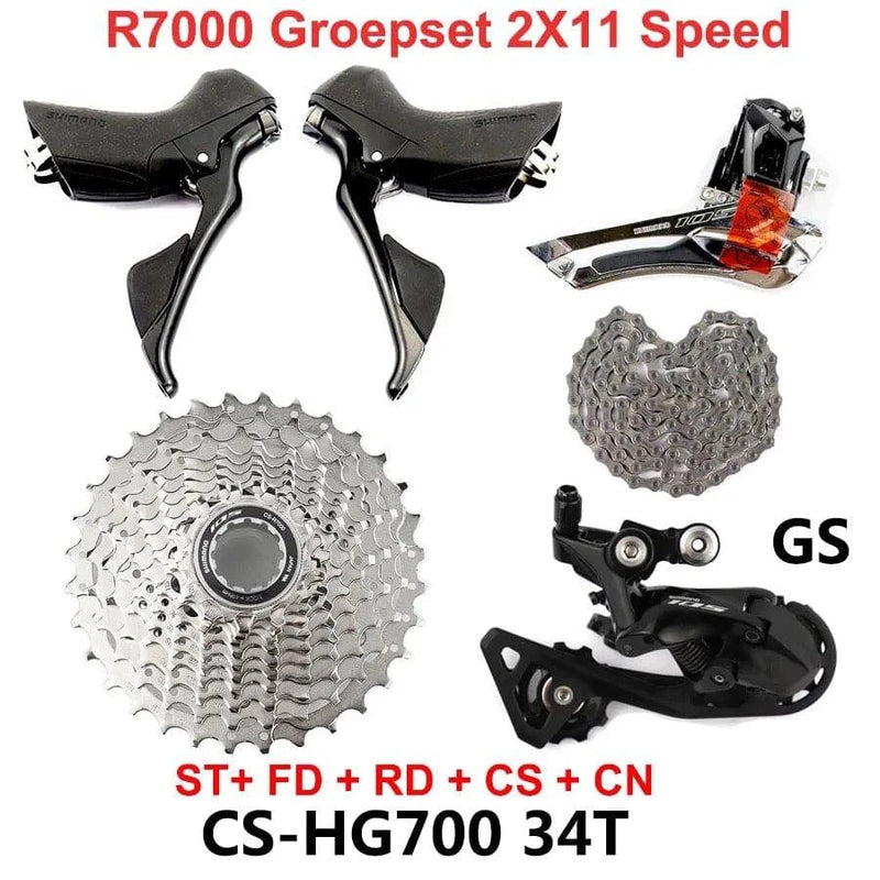 SHIMANO R7000 Groupset 105 5800 R7000 Derailleurs ROAD Bicycle ST+FD+RD+CS+CN Front REAR Derailleur 11-28T 11-30T 11-32T 11-34T - Property & Safety Tradings