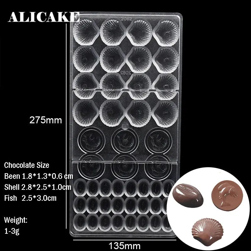 Schokoladenformen aus Polycarbonat für Schokolade, professionelles Backen, Süßigkeiten, Bonbons, Bar, Acrylform, Süßwaren, Bäckereien - Property & Safety Tradings