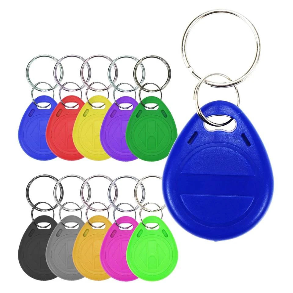 50pcs/lot EM4305 T5577 125khz Copy Rewritable Writable Rewrite keyfobs RFID Tag Key Ring Card Proximity Token Badge Duplicate - PST PS Tradings