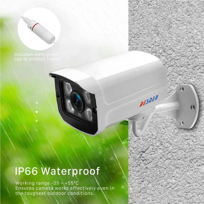 BESDER 4K 8MP H.265 5MP 3MP HD Outdoor IP Camera 48V PoE 1080P IP66 Waterproof Video Surveillance IP Camera Infrare Night Vision - Property & Safety Tradings