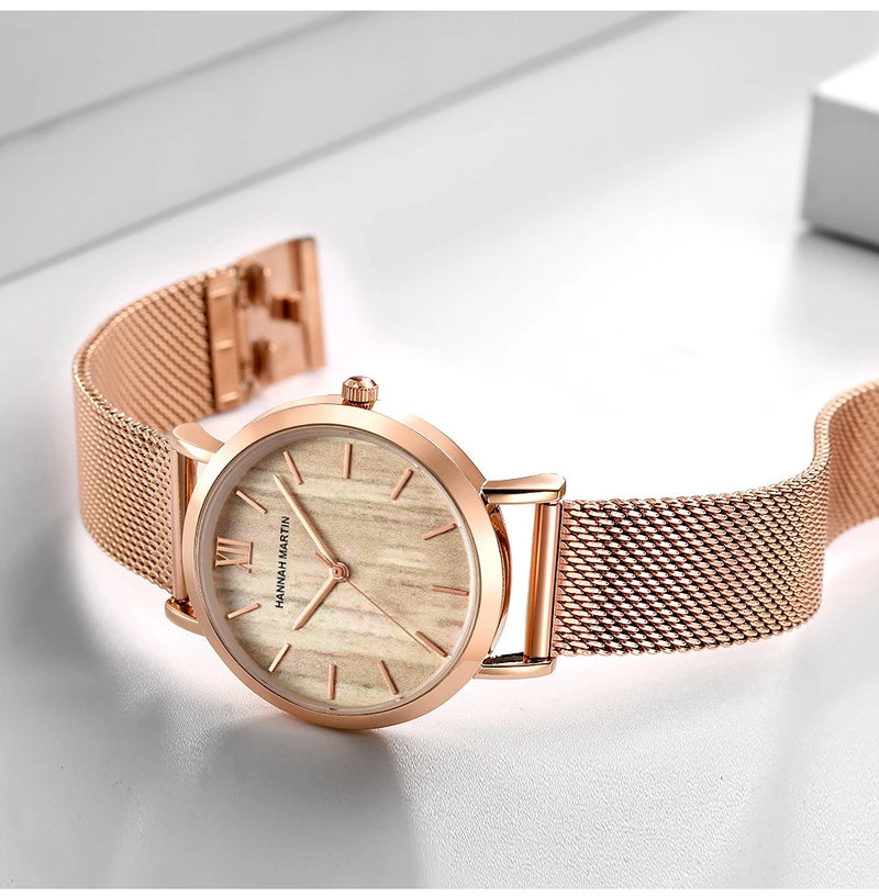 Drop Shipping A++++ Quality Stainless Steel Band Japan Quartz Movement Waterproof Women Full Rose Gold Ladies Luxury Wrist Watch - Property & Safety Tradings