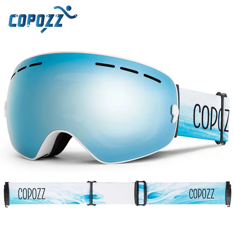 COPOZZ Brand Professional Ski Goggles Double Layers Lens Anti-fog UV400 Big Ski Glasses Skiing Snowboard Men Women Snow Goggles - Property & Safety Tradings