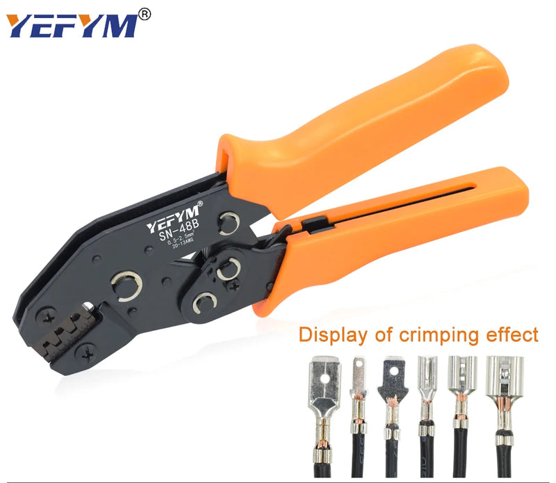 SN-48B SN-2 Wire Crimping Pliers 0.5-2.5mm2 20-13AWG for Box TAB 2.8 4.8 6.3 SM2.5 XH2.54 Terminals Sets Electrical Hand Tools