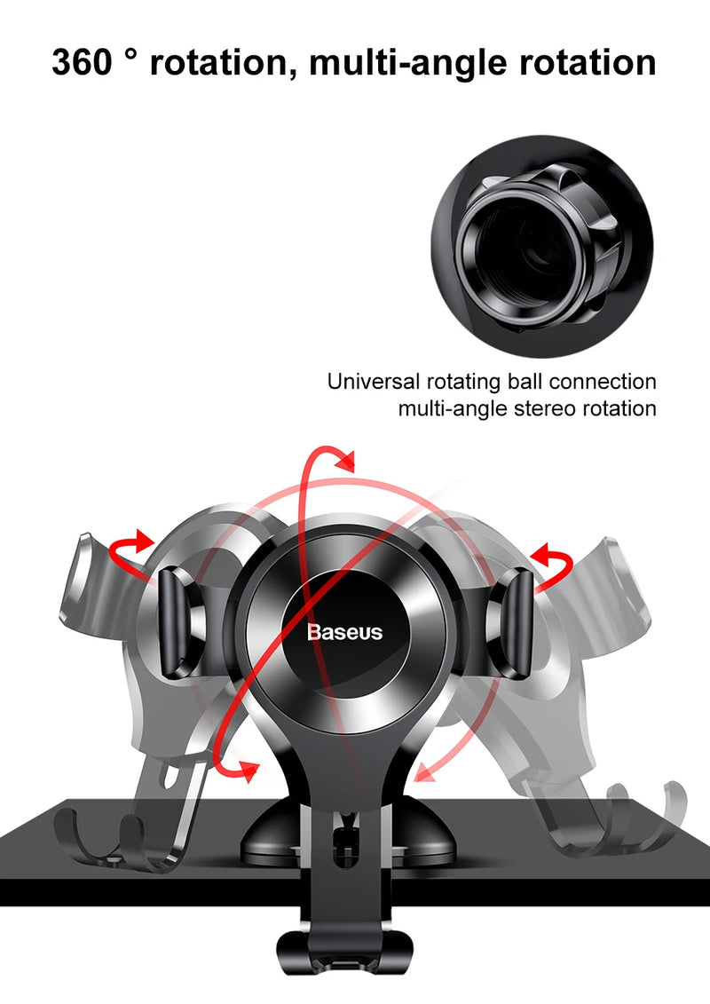 Baseus Gravity Autotelefonhalter für iPhone 16, Samsung, Saugnapf, Autohalterung für Telefone im Auto, Handyhalter, Ständer, 38,ajuan