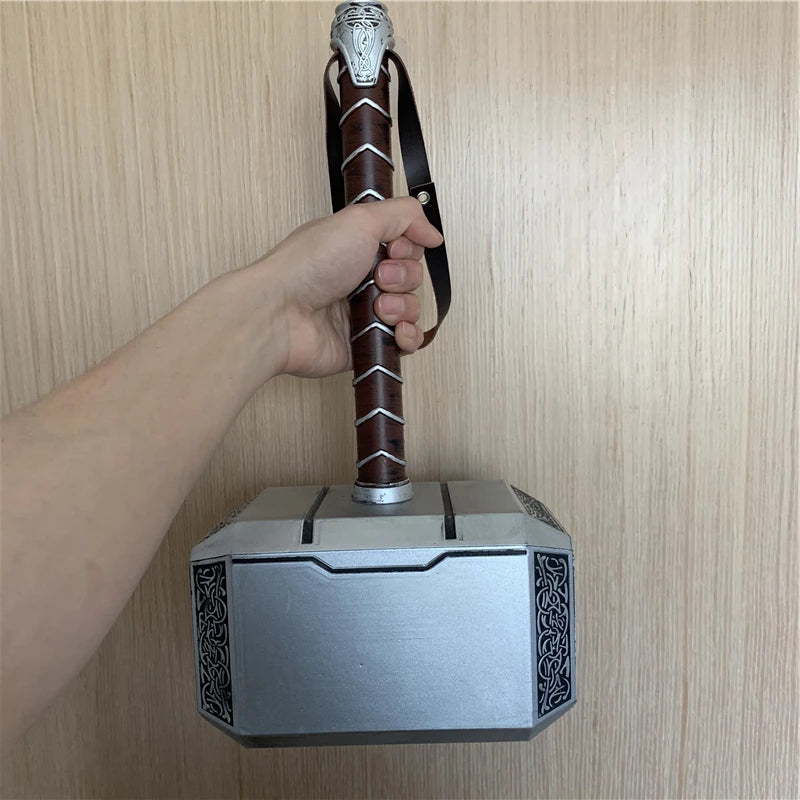 44cm Thor's Hammer Cosplay 1:1 Thunder Hammer Weapons Model Kids Gift Avengers Superhero Role Playing Captain America Iron Man