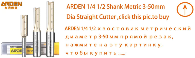 Tideway Straight Router Bits 1/2 1/4 Shank Double Flute Plunge Milling Cutter Carbide Tipped Woodworking Trimming Slotting Tool