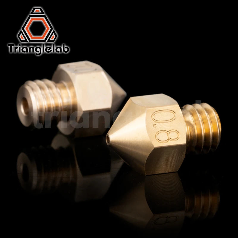 trianglelab Top quality Brass MK8 Nozzle for 3D printers hotend 1.75MM Filament  J-head cr10 heat block ender3 hotend m6 Thread