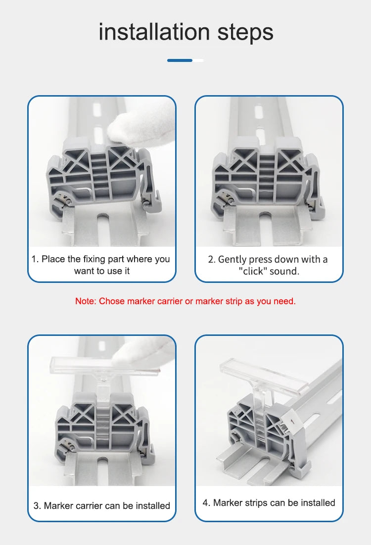 End Bracket Stop For NS35 DIN Rail Terminal Block E/UK E/UK2 EW35 WKF35 249-117 End Clamp For Universal Connector Marker Holder - PST PS Tradings