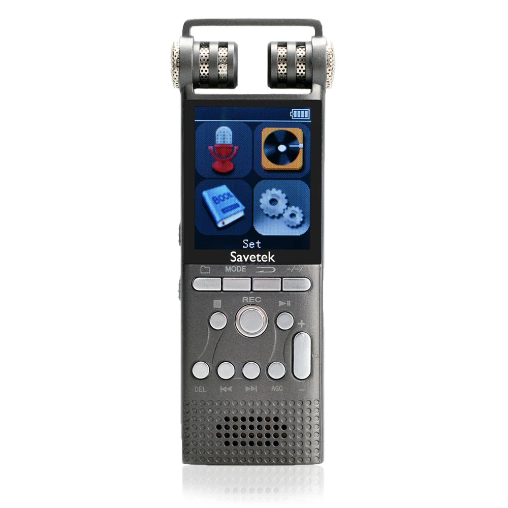 Professional Voice Activated Digital Audio Recorder 16GB 8GB USB Pen Non-Stop 100hr Recording PCM 1536Kbps External Microphone