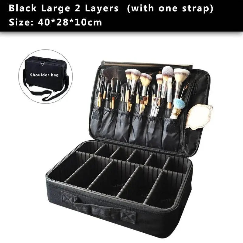 High Quality Make Up Bag Professional Makeup Case Makeup Organizer Bolso Mujer Cosmetic Case Large Capacity Storage Bag - Property & Safety Tradings