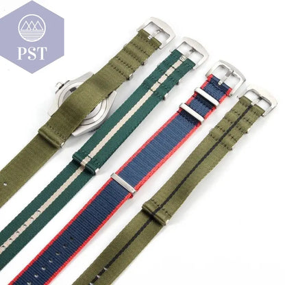 High quality Nylon Watchband For Omega 007 Hamilton Rolex Seiko Nato Galaxy watch strap 6 4 3 42/44 premium 20mm 22mm bracelet - PST PS Tradings