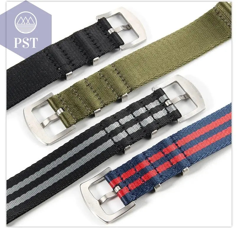 High quality Nylon Watchband For Omega 007 Hamilton Rolex Seiko Nato Galaxy watch strap 6 4 3 42/44 premium 20mm 22mm bracelet - PST PS Tradings