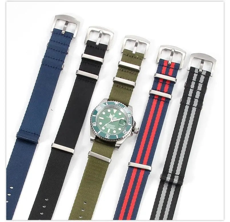 High quality Nylon Watchband For Omega 007 Hamilton Rolex Seiko Nato Galaxy watch strap 6 4 3 42/44 premium 20mm 22mm bracelet - PST PS Tradings