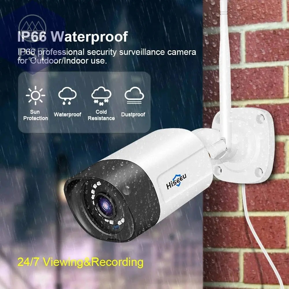 Hiseeu 3MP 5MP Wireless IP Camera Outdoor Waterproof CCTV WiFi Surveillance Security Camera P2P For Eseecloud Wireless System - Property & Safety Tradings