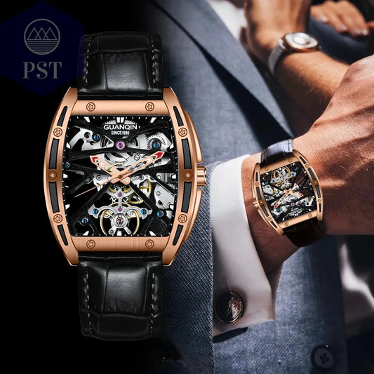 Hollowed Fashion Automatik Herren Uhr Skeletton Armbanduhr PST PS Tradings  PST PS Tradings  PST PS Tradings Hollowed Fashion Automatik Herren Uhr Skeletton Armbanduhr