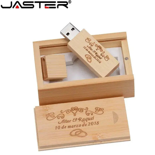 JASTER Customized Wooden Usb Flash Drive Customer LOGO Pendrive 8GB 16GB 32GB U Disk Memory Stick PHOTOGRAPHY Wedding Gifts - PST PS Tradings