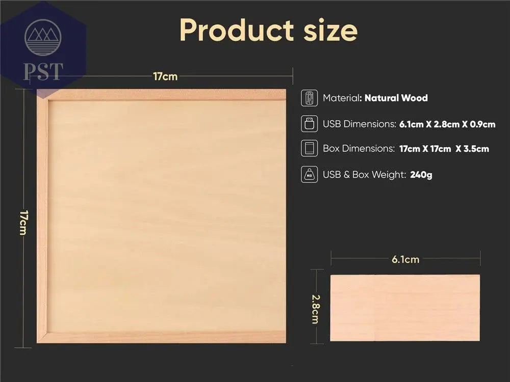 JASTER USB 2.0 Flash Drives Photography Wooden Photo Album Box Pen drive Free logo 16GB 32GB 64GB 128GB Creative gift USB stick       PST PS Tradings