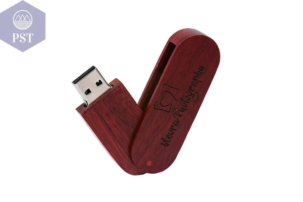 JASTER Wooden Rotatable USB USB Flash Drives 128GB Memory Stick Free Custom Logo 64GB 32GB with Key Chain Business Gift Pendrive       PST PS Tradings
