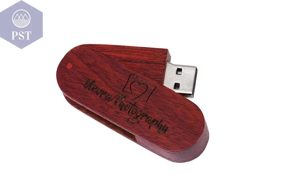 JASTER Wooden Rotatable USB USB Flash Drives 128GB Memory Stick Free Custom Logo 64GB 32GB with Key Chain Business Gift Pendrive       PST PS Tradings