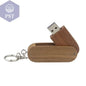 JASTER Wooden Rotatable USB USB Flash Drives 128GB Memory Stick Free Custom Logo 64GB 32GB with Key Chain Business Gift Pendrive       PST PS Tradings