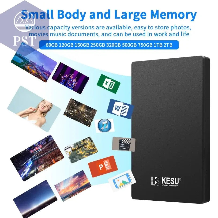 KESU HDD 2.5" Portable External Hard Drive 320gb/500gb/750gb/1tb USB3.0 Storage Compatible for PC, Mac, Desktop,MacBook - PST PS Tradings