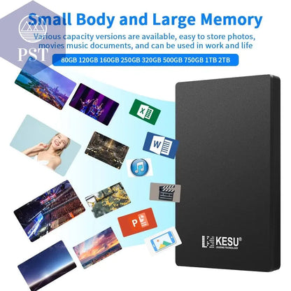KESU HDD 2.5" Portable External Hard Drive 320gb/500gb/750gb/1tb USB3.0 Storage Compatible for PC, Mac, Desktop,MacBook - PST PS Tradings