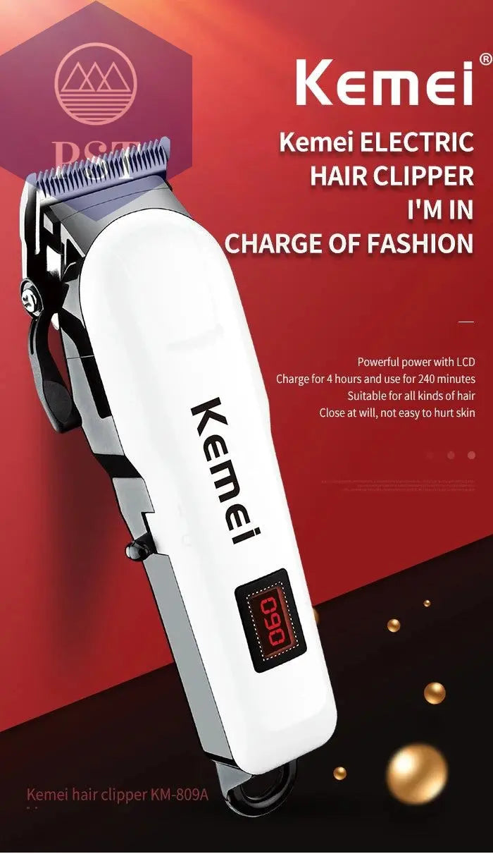 Kemei Professional hair clipper cordless hair trimmer beard for men electric hair cutting kit rechargeable haircut machine - PST PS Tradings