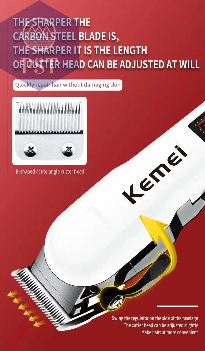 Kemei Professional hair clipper cordless hair trimmer beard for men electric hair cutting kit rechargeable haircut machine - PST PS Tradings