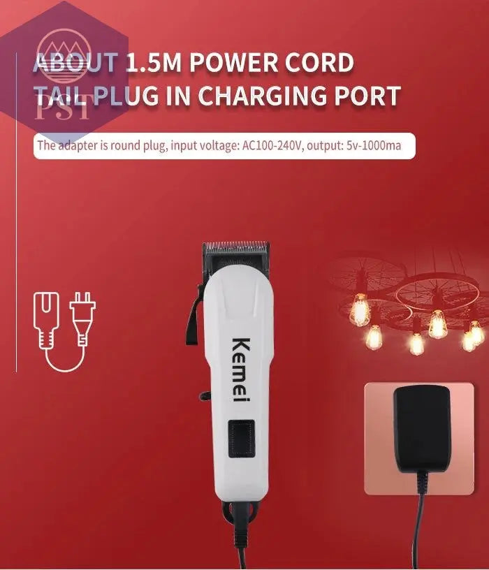 Kemei Professional hair clipper cordless hair trimmer beard for men electric hair cutting kit rechargeable haircut machine - PST PS Tradings