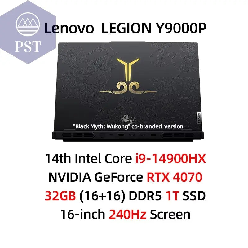 Lenovo Legion Y9000P E-Sport-Gaming-Laptop "Schwarzer Mythos: Wukong" Co-Branded I9-14900Hx RAM 32G 1T SSD/RTX 240 16-Zoll Hz PST PS Tradings  PST PS Tradings 32Gb-1T-Rtx-4070-193 PST PS Tradings