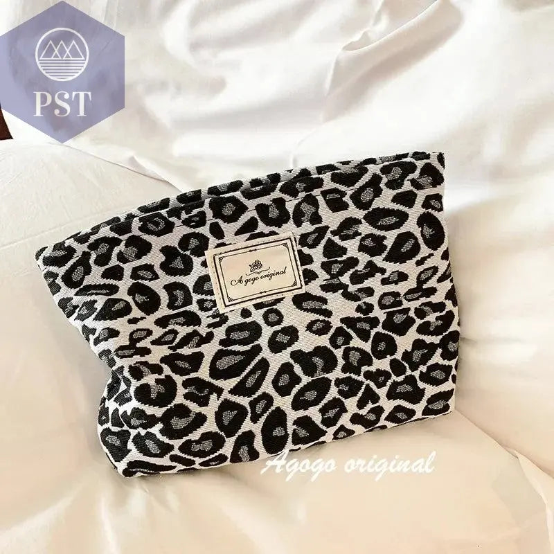 Leopard Printed Makeup Bag Thickened Travel Toiletries Cosmetic Bags Cases Pouch Handbag Makeup Bags Make Up Organizer Bag - PST PS Tradings